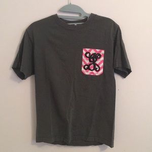 Charcoal Shirt w/ Chevron Pocket